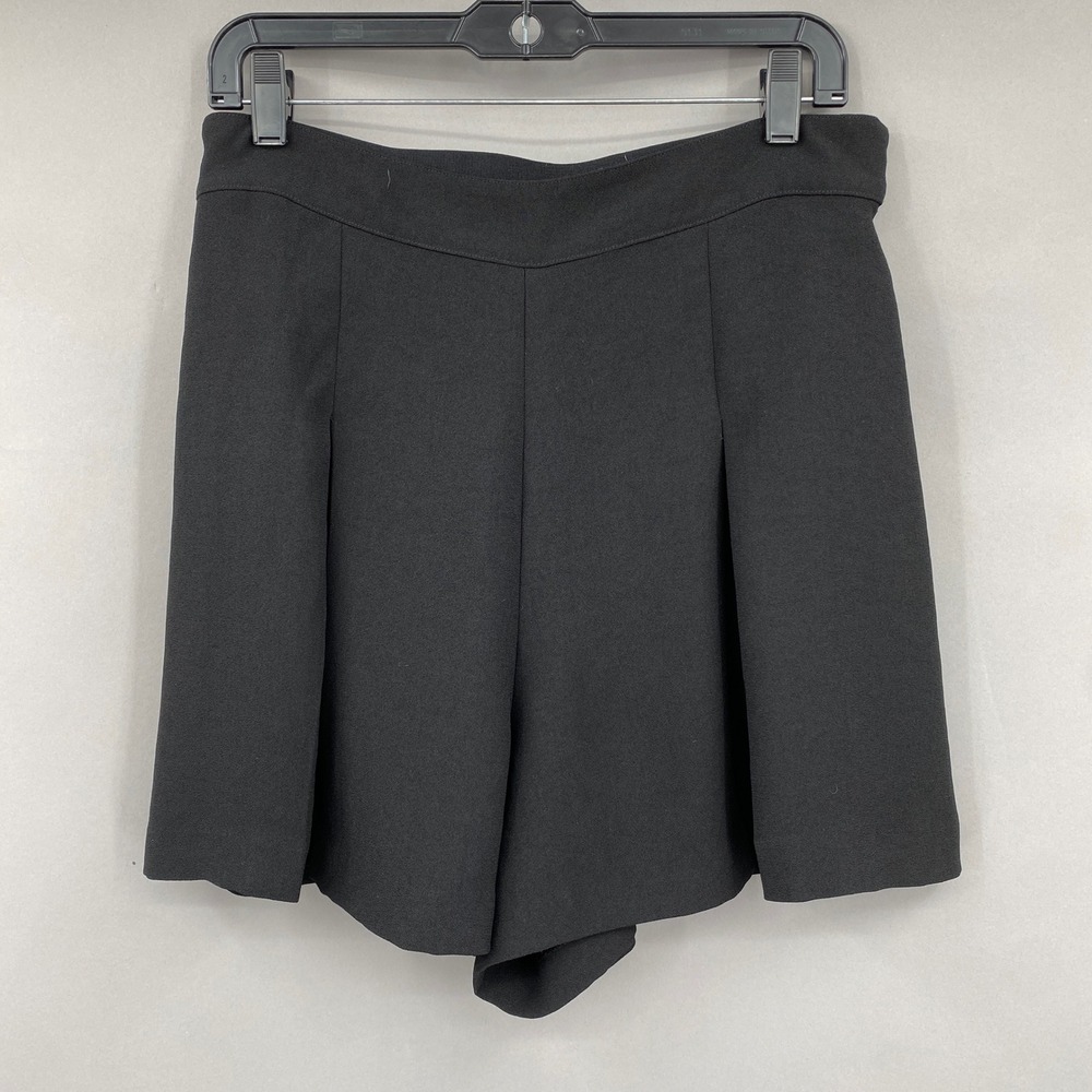 Spanx Carefree Pleated Shorts Womens XL Black Activewear Casual Flowy Crepe